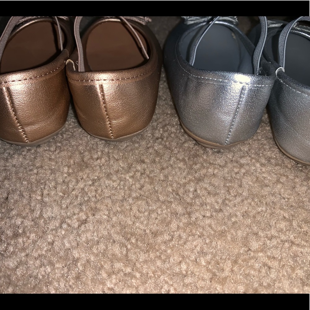 Zoe & Zac silver & Rose gold flats 7 - Picture 2 of 6